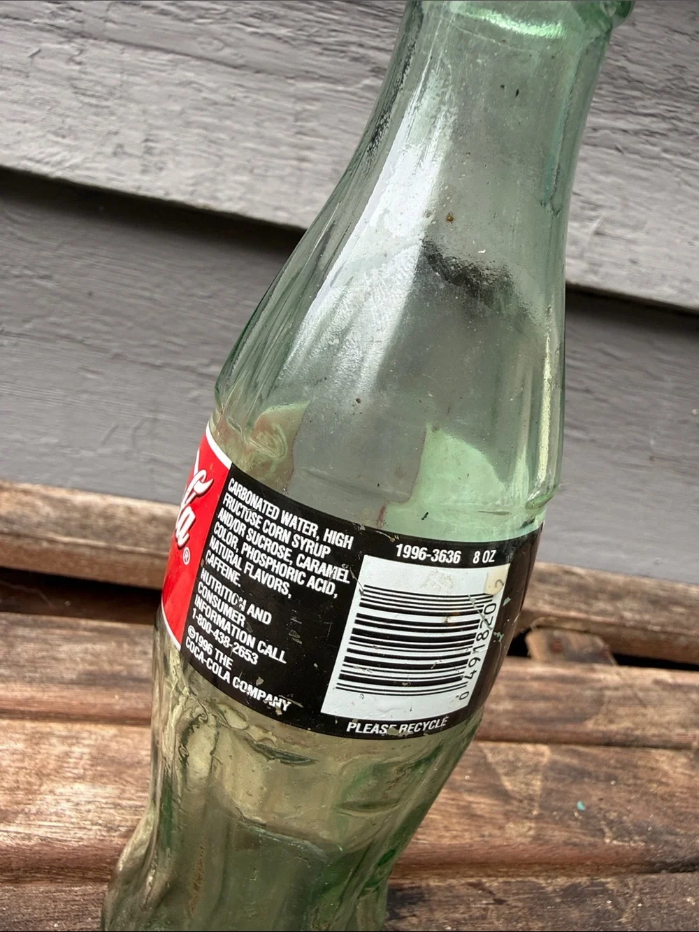 Coca Cola Green Glass Accent Bottle Vase with Red Logo